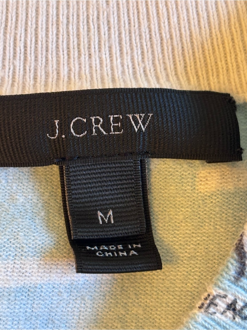 J Crew Retro Florida Travel Map Print Jackie Cardin Sweater, Blue, Medium - Picture 3 of 16